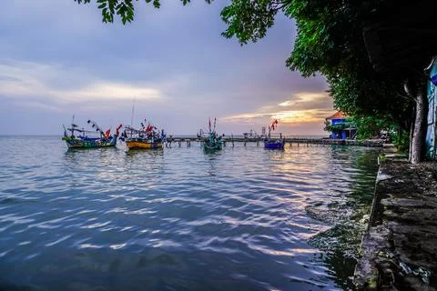 Beach panorama Stock Photos