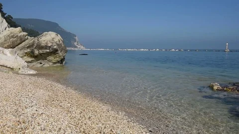 Beach panoramic view Stock Footage 78328113