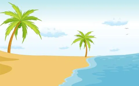 Beach paradise 스톡 일러스트
