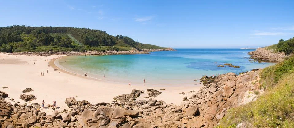 Beach paradise panoramic view Foto stock