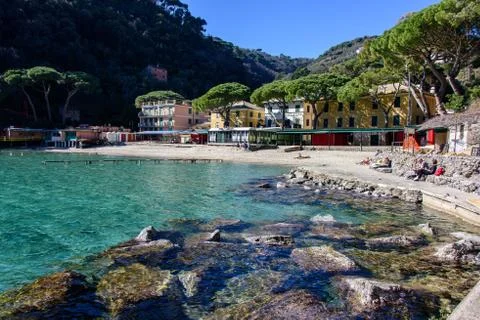 The beach of Paraggi Stock Photos