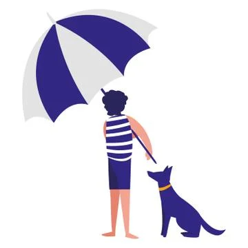 Beach parasol design Stock Illustration
