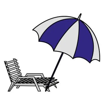 Beach parasol design 스톡 일러스트
