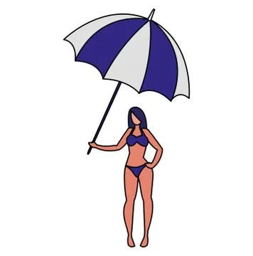 Beach parasol design Illustrazione stock