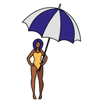 Beach parasol design Stock Illustration