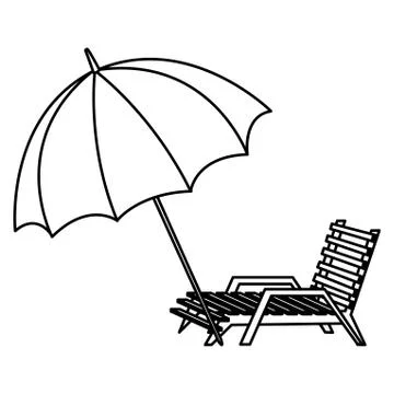 Beach parasol design Illustrazione stock