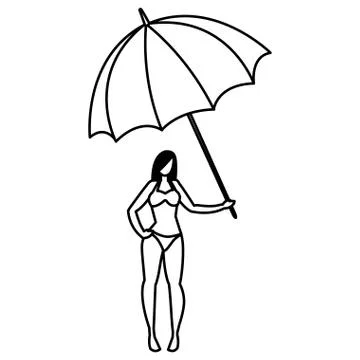 Beach parasol design Stock Illustration