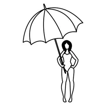 Beach parasol design vector illustration Stock Illustration