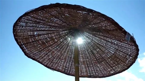 Beach parasol Stock Footage 52480716