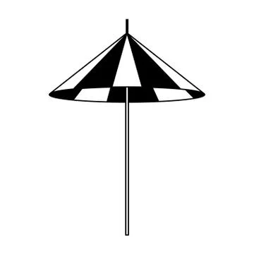Beach parasol icon, flat design Stock Illustration