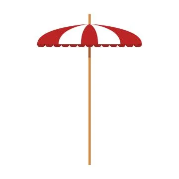 Beach parasol icon, flat design Stock Illustration