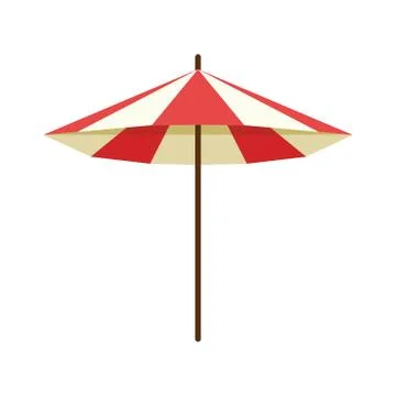 Beach parasol icon, flat design Stock Illustration