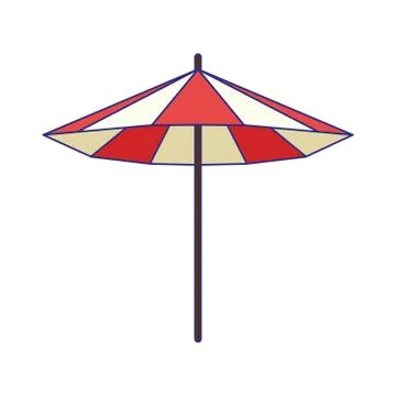 Beach parasol icon, flat design Stock Illustration
