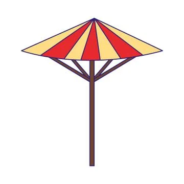 Beach parasol icon, flat design Stock Illustration