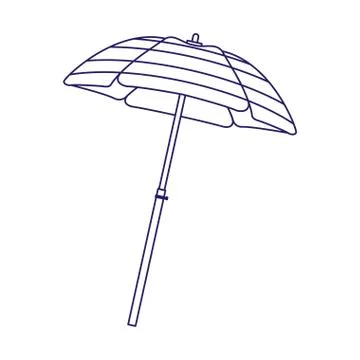 Beach parasol icon, flat design Stock Illustration