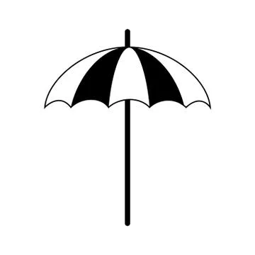 Beach parasol icon Illustration
