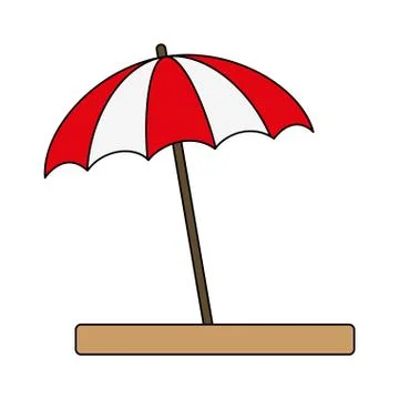 Beach parasol icon Stock Illustration