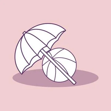 Beach parasol icon Stock Illustration