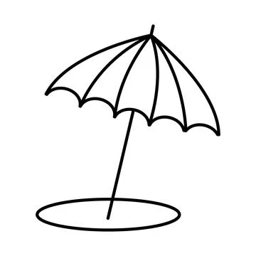 Beach parasol icon Stock Illustration