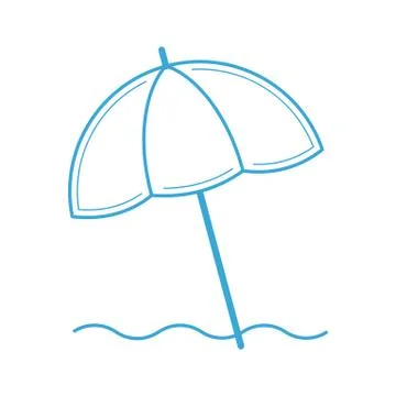 Beach parasol Stock Illustration