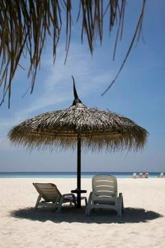 Beach parasol Stock Photos