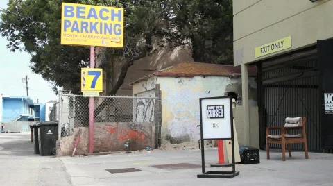 Beach Parking  Stock Footage 739203
