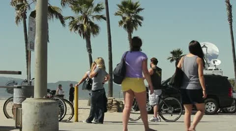 Beach Parking Lot Stock Footage 11441369
