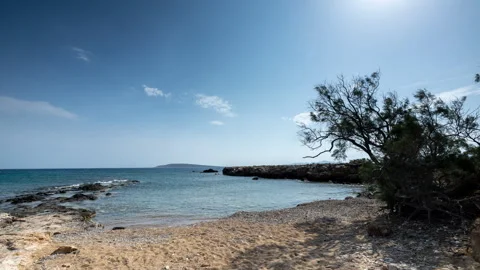 Beach in paros greece Видео 244380095