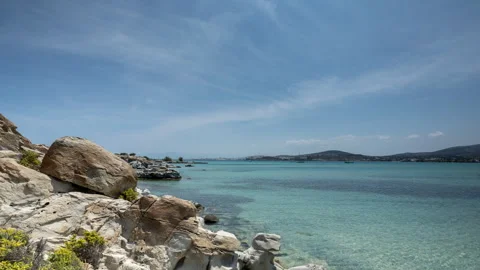 Beach in paros greece Видео 245700317