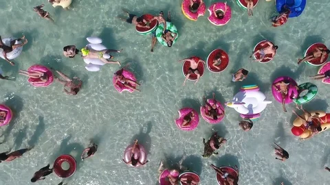 Beach Party Stock Footage 91955018