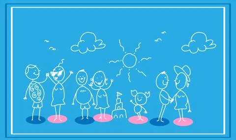 Beach party Stock Illustration