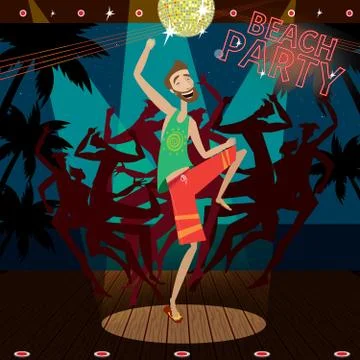 Beach party Illustrazione stock
