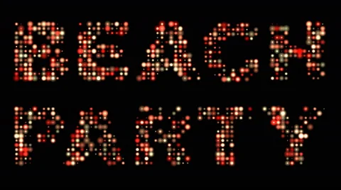 Beach party led text Stock Footage 60256045