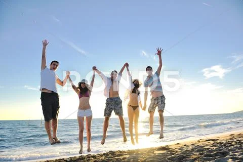 Beach party Stock Photos