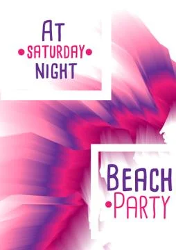 Beach Party Poster - Vector Illustration Stock Illustration