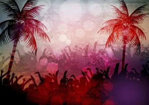 Beach Party Poster - Vector Illustration Stock Illustration
