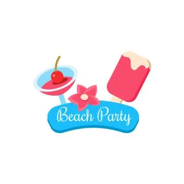 Beach Party. Summer Vacation. Vector Illustration イラスト素材