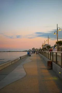Beach path at evening Stock Photos