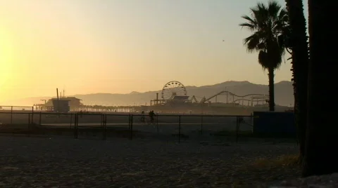 Beach Path Sunset in HD Stock Footage 110451