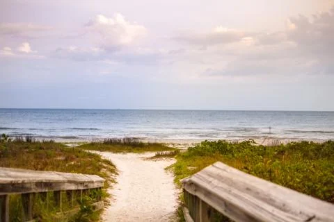 Beach pathway Stock Photos