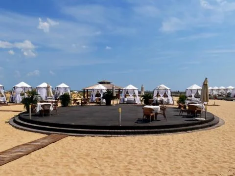 Beach patio. Stock Photos