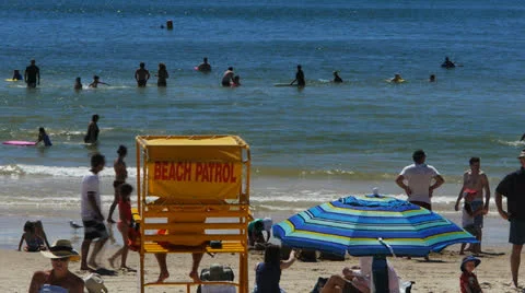 Beach patrol Stock Footage 23590466