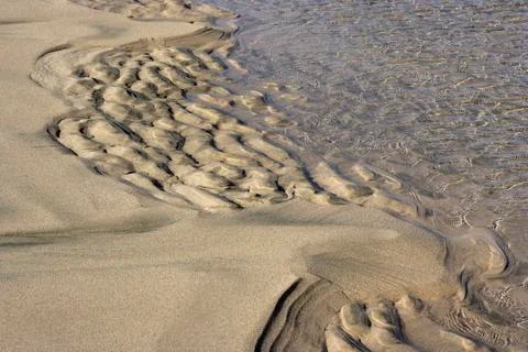 Beach pattern art bay beam brown closeup coast Stock Photos