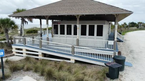 Beach pavilion Stock Photos