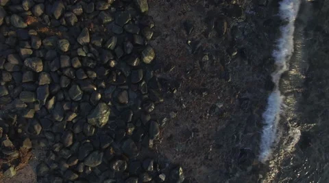 Beach with pebble stones 動画素材 65186331