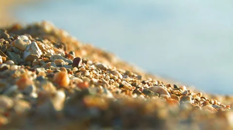 Beach with pebbles. Close-up. Stock Footage 1007411