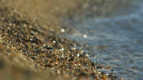Beach with pebbles. Video stock 1007717