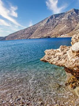 Beach with pebbles in Sifnos Foto stock