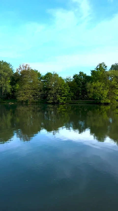 A beach on the Pegnitz River in Nuremberg, Germany. Recreation area  Stock Footage 274365829