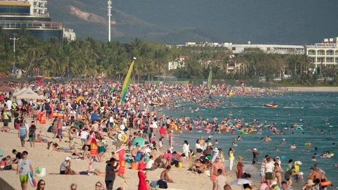 Beach people Video stock 102411774